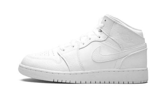 Air Jordan 1 Mid Triple White Side Shoe