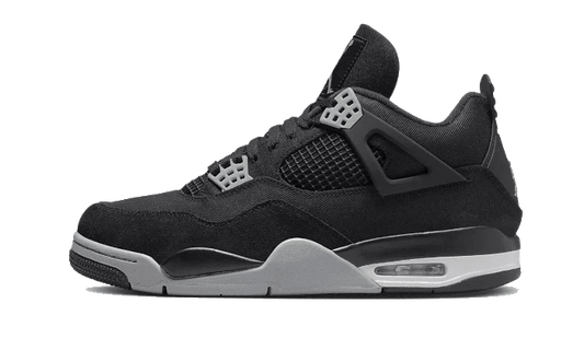 Air Jordan 4 Black Canvas Side Shoe