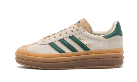 Adidas Gazelle Bold Magic Beige Collegiate Green Side Shoe