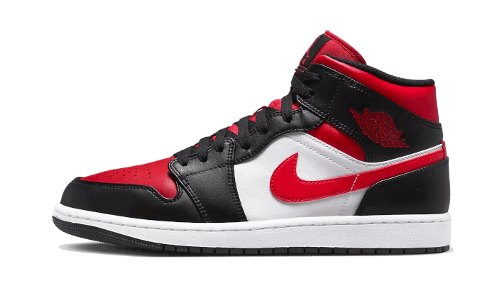 Air Jordan 1 Mid Alternate Bred Toe Side Shoe