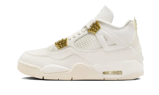 Air Jordan 4 Sail Metallic Gold Side Shoe